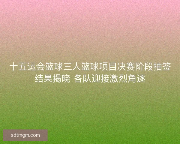 十五运会篮球三人篮球项目决赛阶段抽签结果揭晓 各队迎接激烈角逐